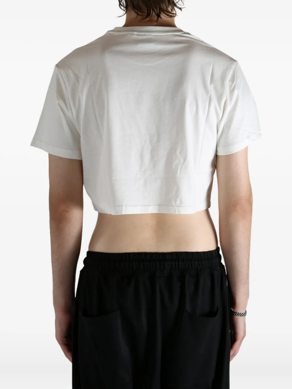 PUMA x Rosé logo-detail cropped T-shirt Wit