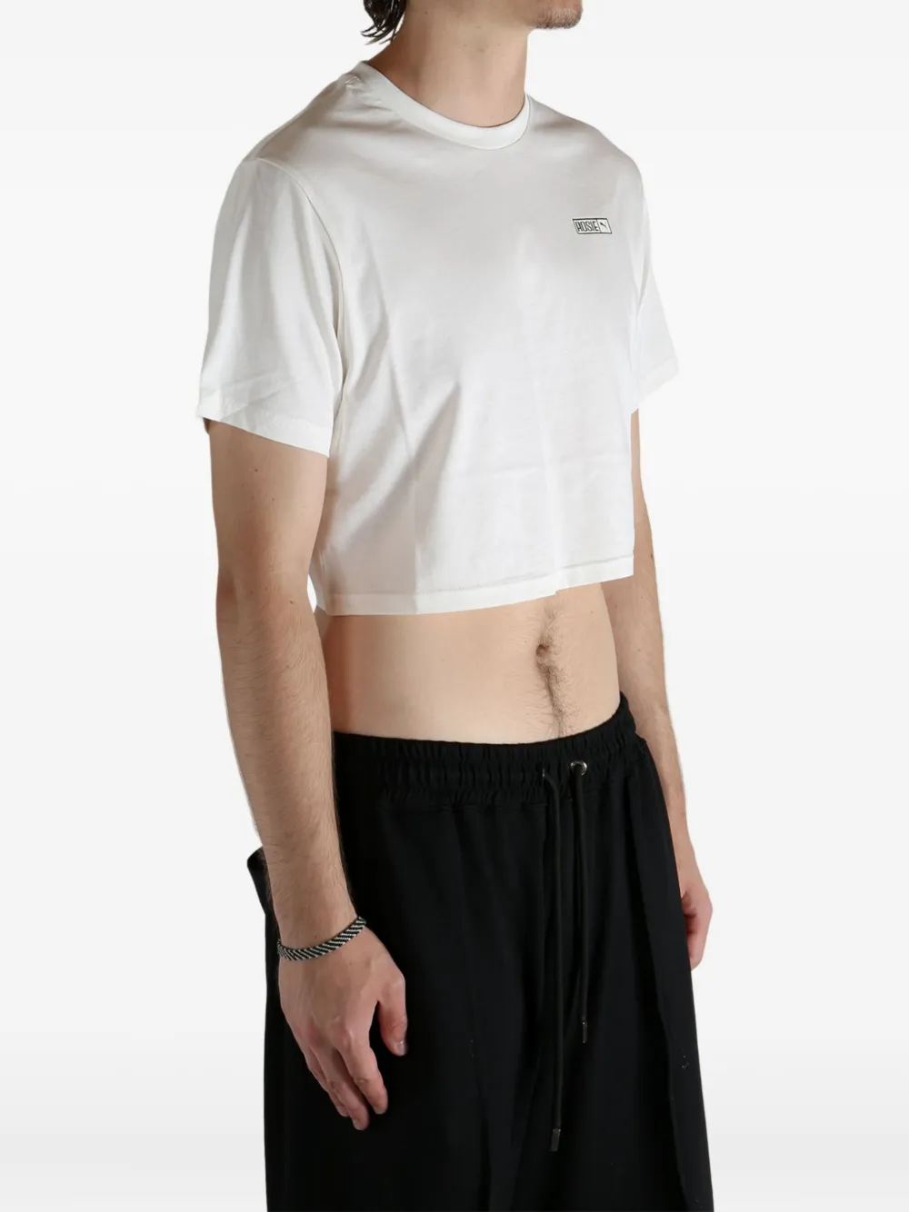 PUMA x Rosé logo-detail cropped T-shirt Wit