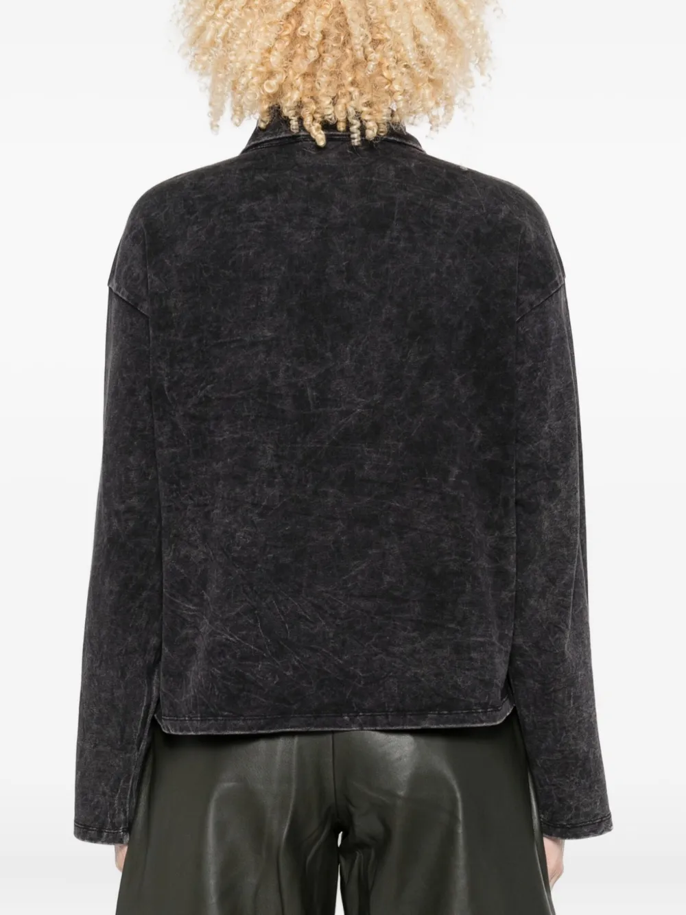 Gestuz GZneia polotop met verwassen effect Zwart