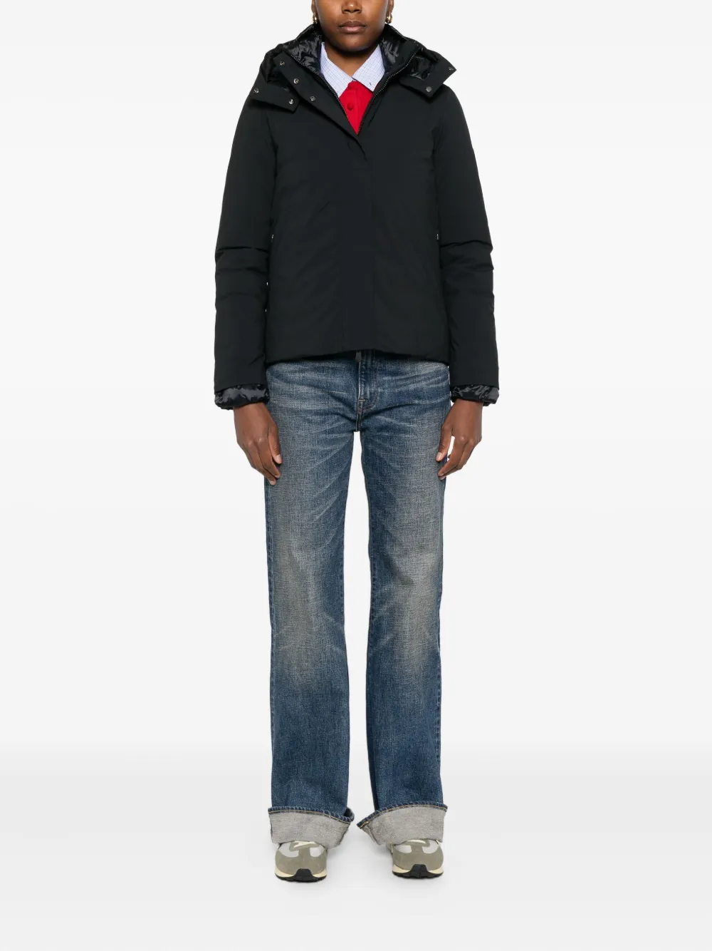 Save The Duck Hooded Puffer Jacket In Black