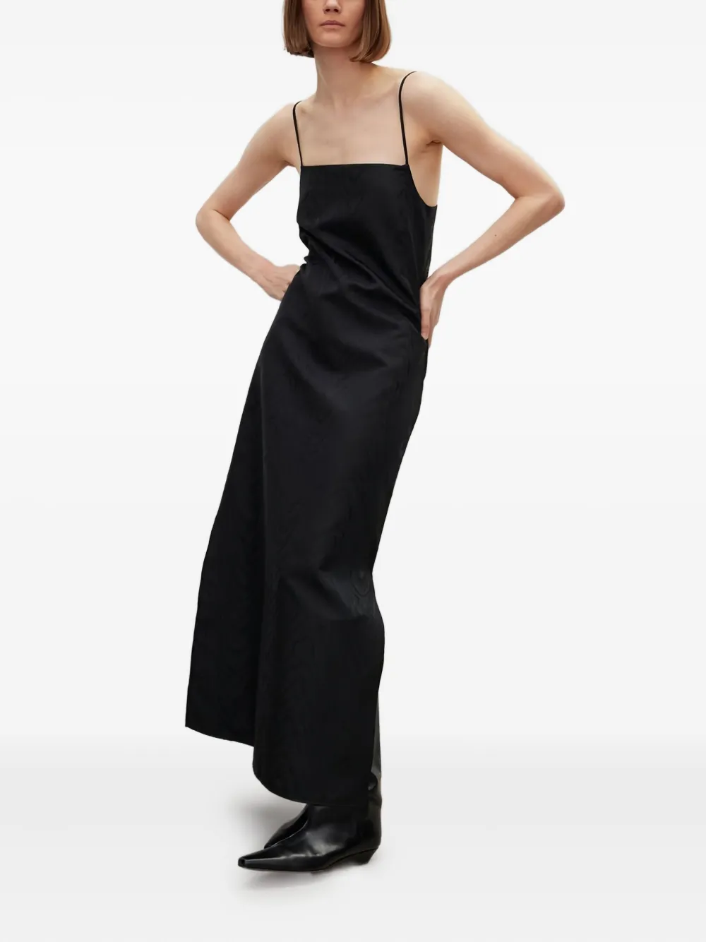 Róhe Indy slip maxi dress - Zwart