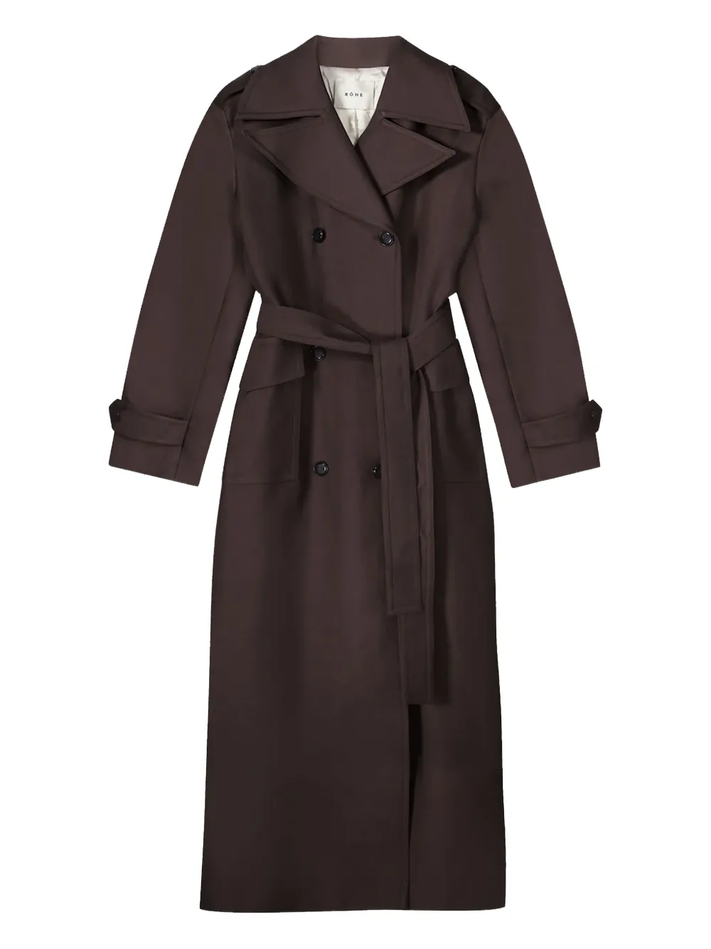 Róhe Claire double-breasted belted trench coat | Brown | Image 1