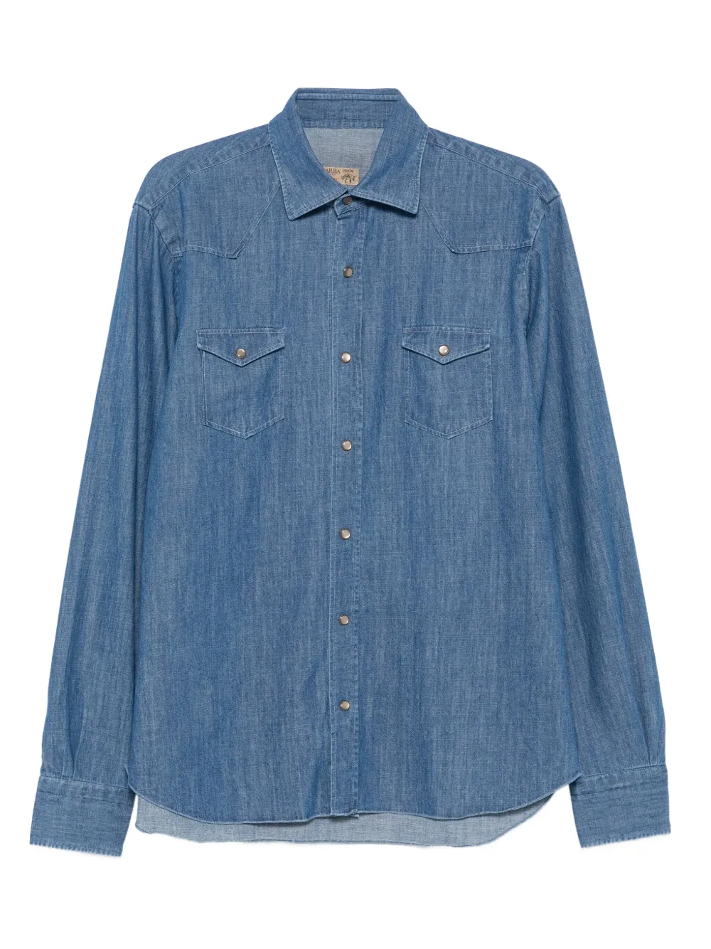 Barba denim flap-pocket shirt | Blue | Image 1