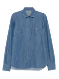 Barba denim flap-pocket shirt - Blue