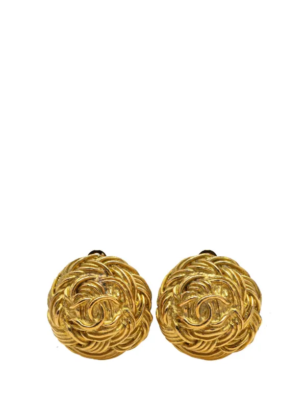 CHANEL Pre-Owned 1995 ゴールドプレーテッド ココマーク マトラッセ 