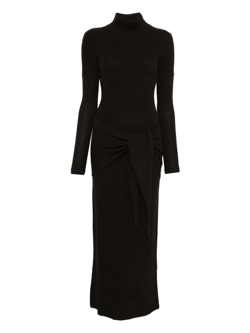 Federica Tosi ribbed tie-front midi dress | Black | Image 1