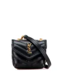 Saint Laurent Pre-Owned 2022 Micro Matelasse Leather Loulou AirPods Case with Chain crossbody bag - Black