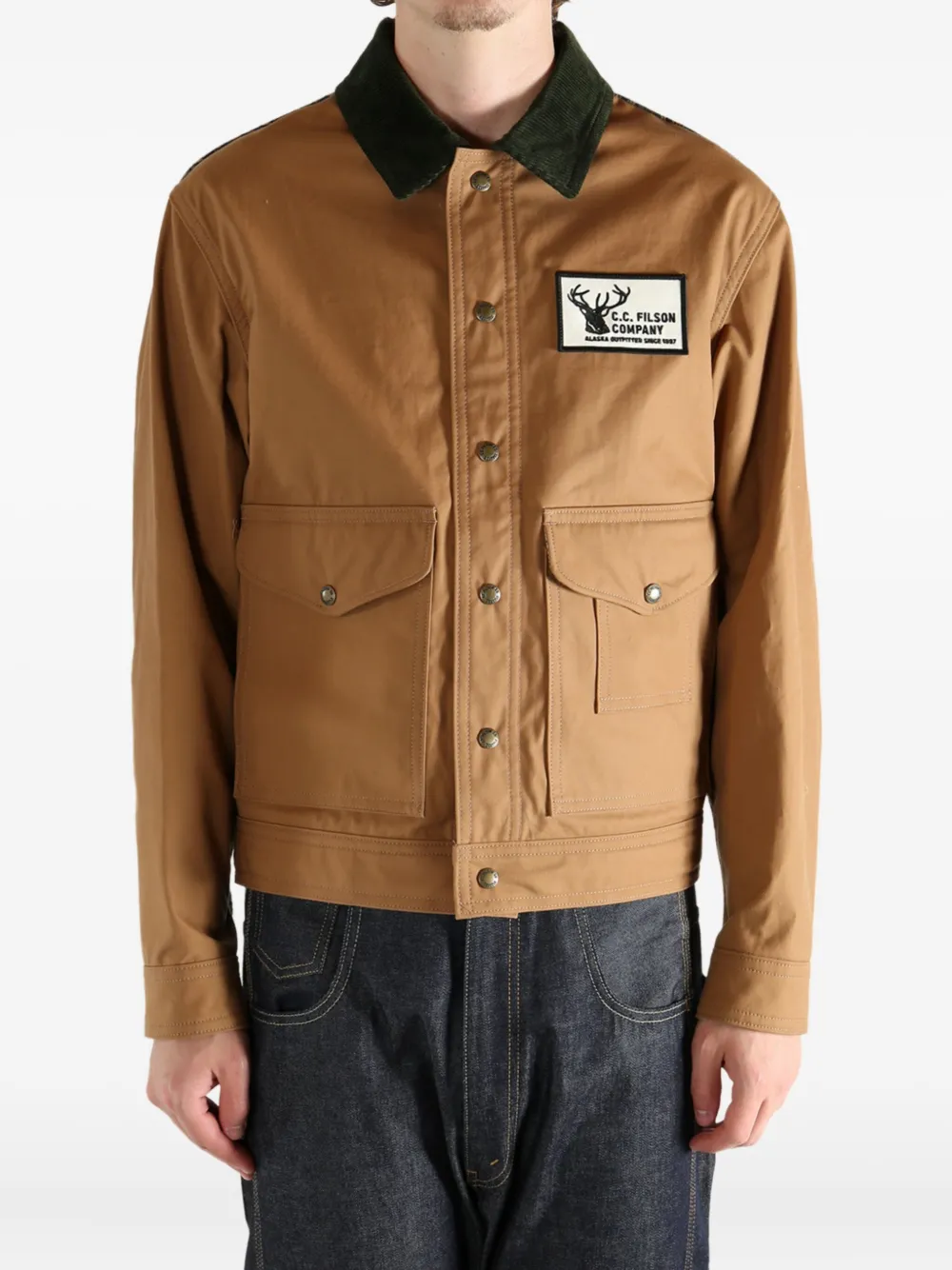 Junya Watanabe Cotton Oxford X Wool Nylon Check Filson Jacket In Neutral