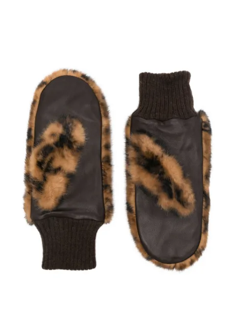 Bellerose Madina leopard-print mittens