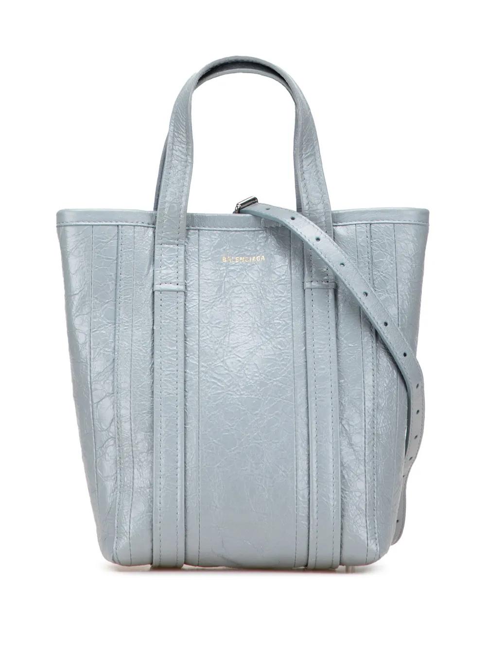 Balenciaga Pre-Owned 2010 スモール ラムスキン バーブ ノースサウス ショッパー サッチェルバッグ - ブルー Balenciaga Pre-Owned 2010 スモール ラムスキン バーブ ノースサウス ショッパー サッチェルバッグ - ブルー