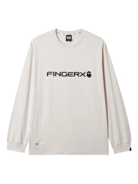 FINGERCROXX logo-embroidered long-sleeve T-shirt