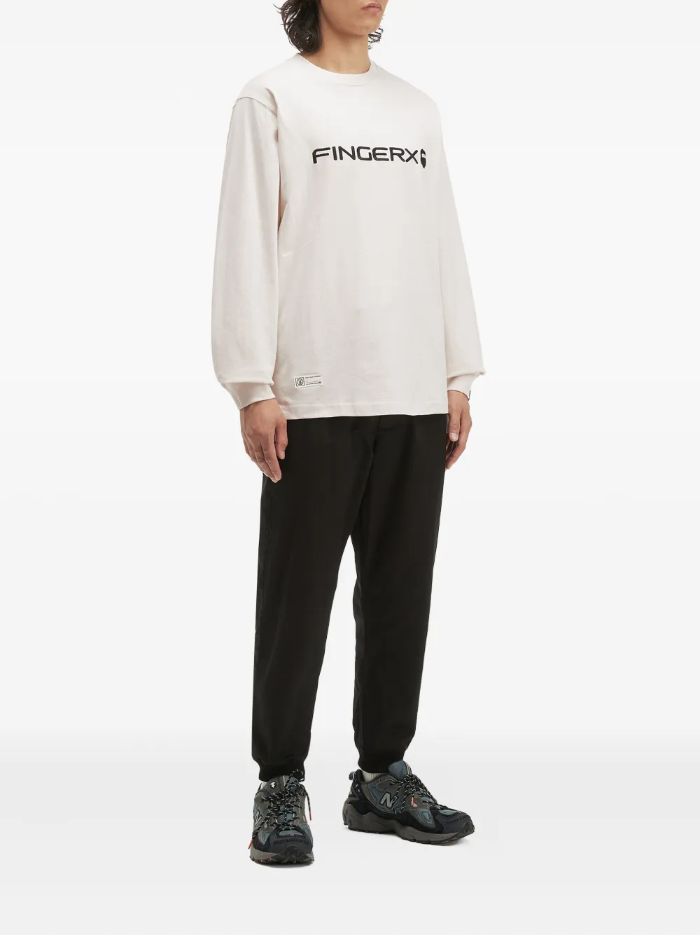 FINGERCROXX logo-embroidered long-sleeve T-shirt | T-Shirts | Image 2