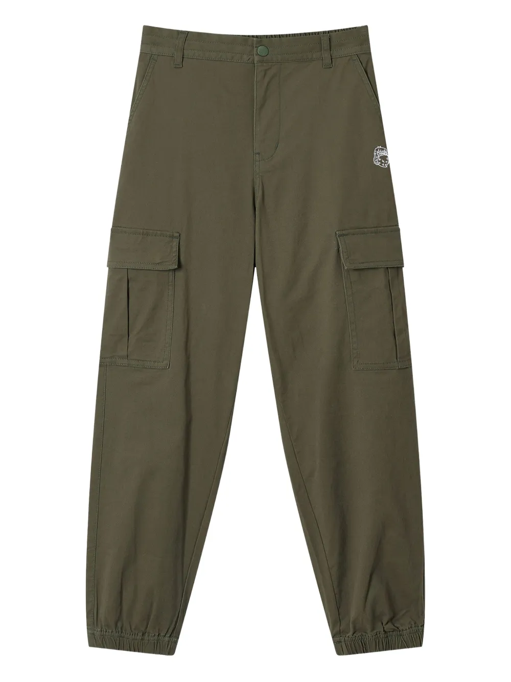 FINGERCROXX cargo-pocket cuffed trousers | Green | Image 1
