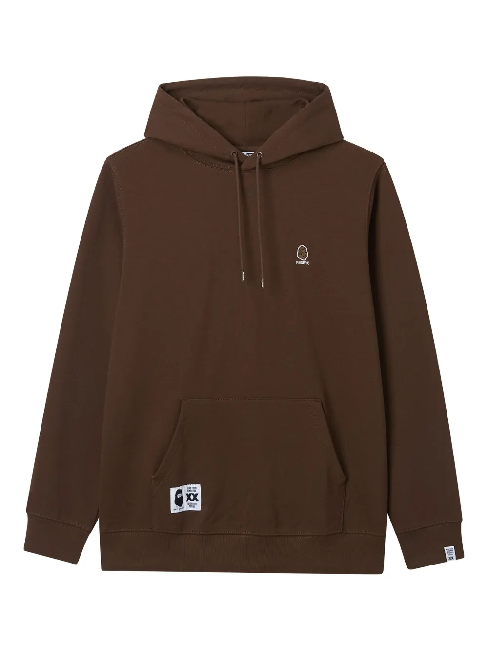 FINGERCROXX embroidered hoodie | Brown | Image 1