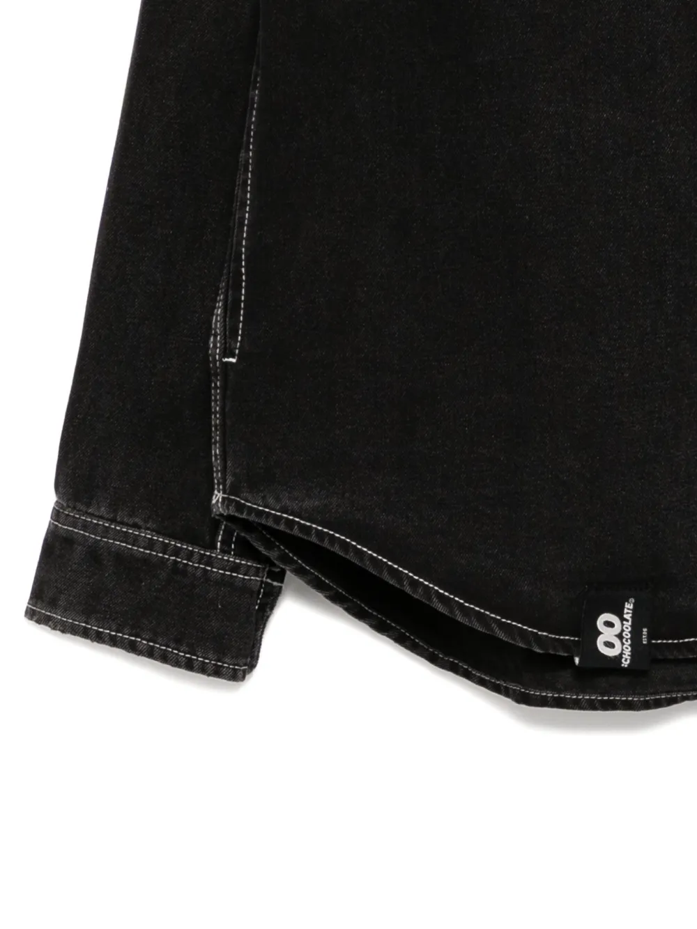 Chocoolate Drawstring Hooded Shirt In Black