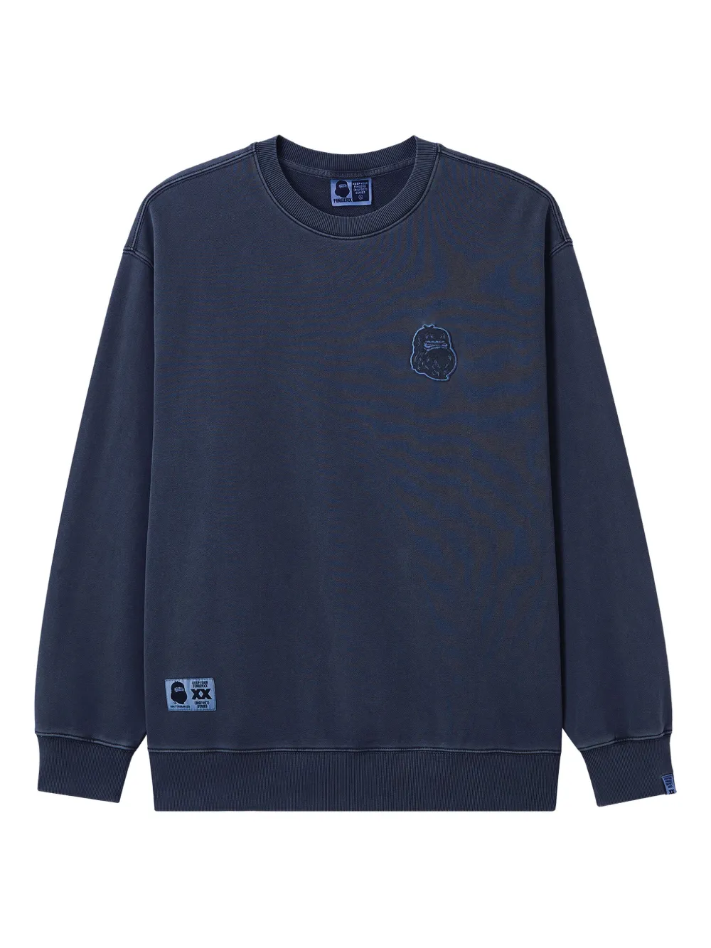 FINGERCROXX embroidered-logo cotton sweatshirt | Blue | Image 1