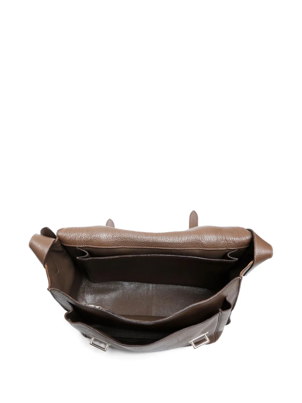 Pre-owned Hermes 2015 Steve Buzas 35 Shoulder Bag In Brown