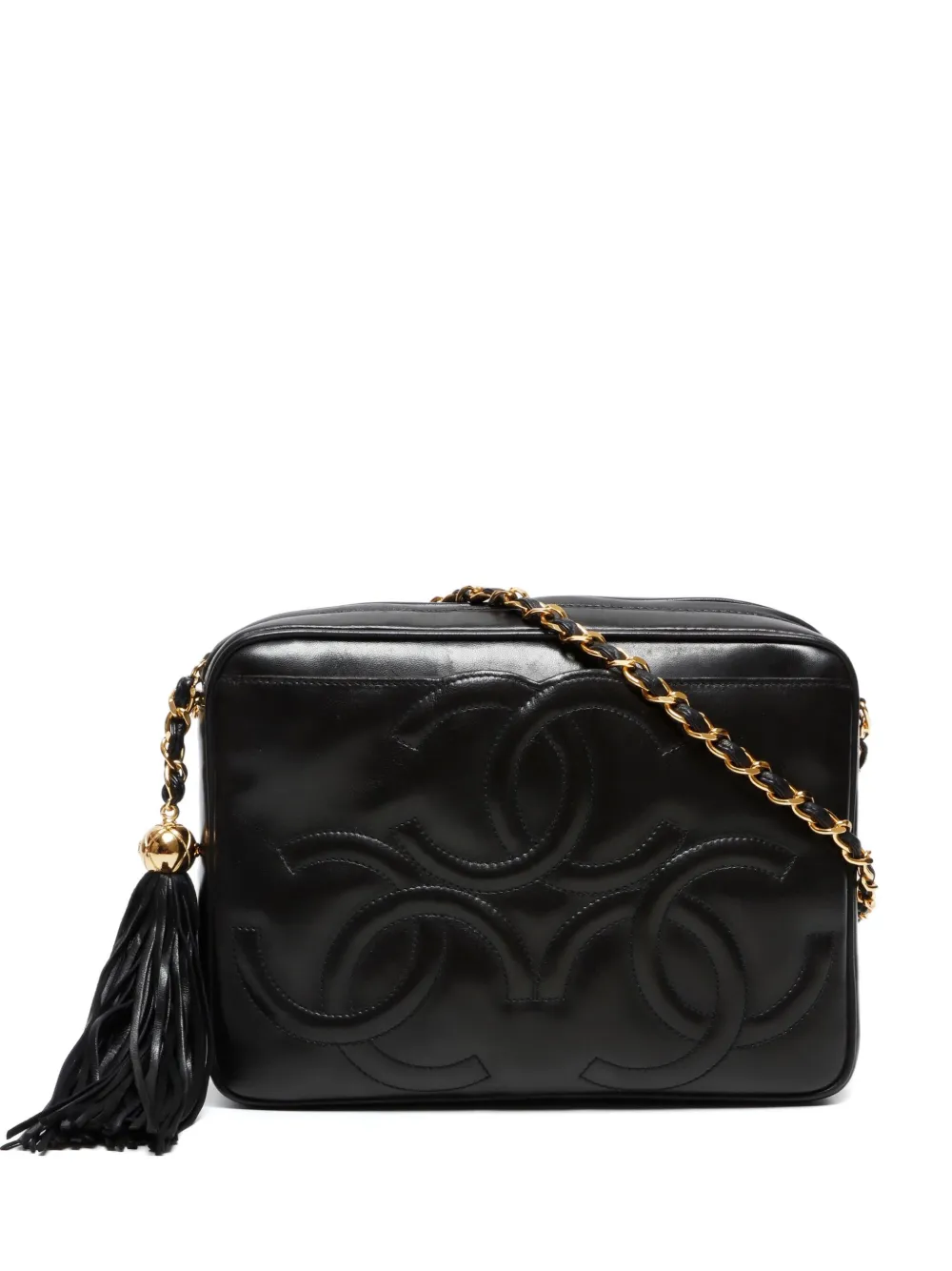 CHANEL Pre-Owned 1994-1996 Triple CC shoulder bag - ブラック CHANEL Pre-Owned 1994-1996 Triple CC shoulder bag - ブラック