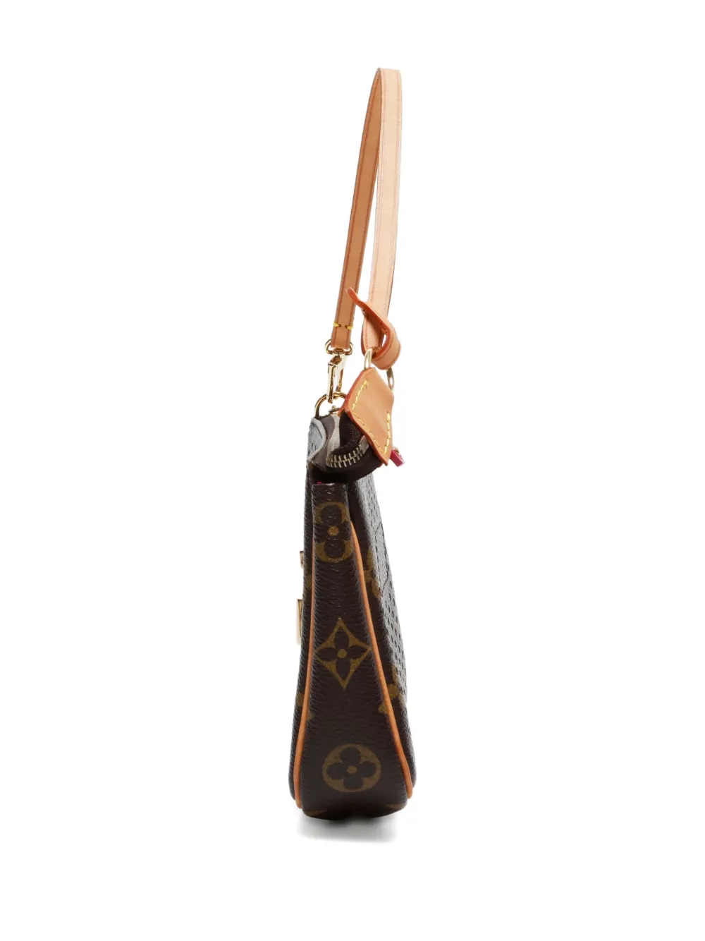 Pre-owned Louis Vuitton 2006 Perfo Pochette Shoulder Bag In Brown