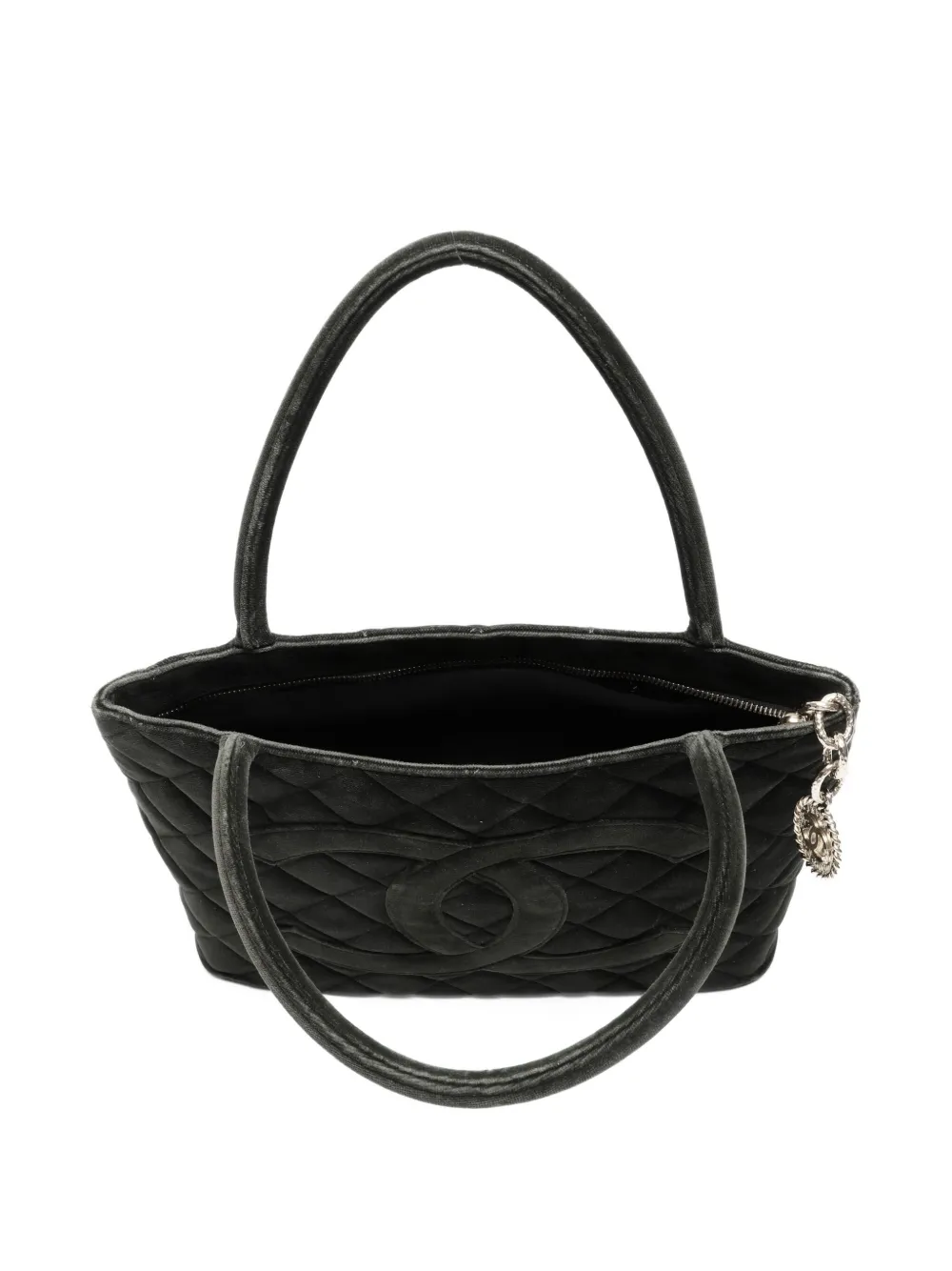 Pre-owned Chanel 1990s Quilted Medallion Tote Bag In Green