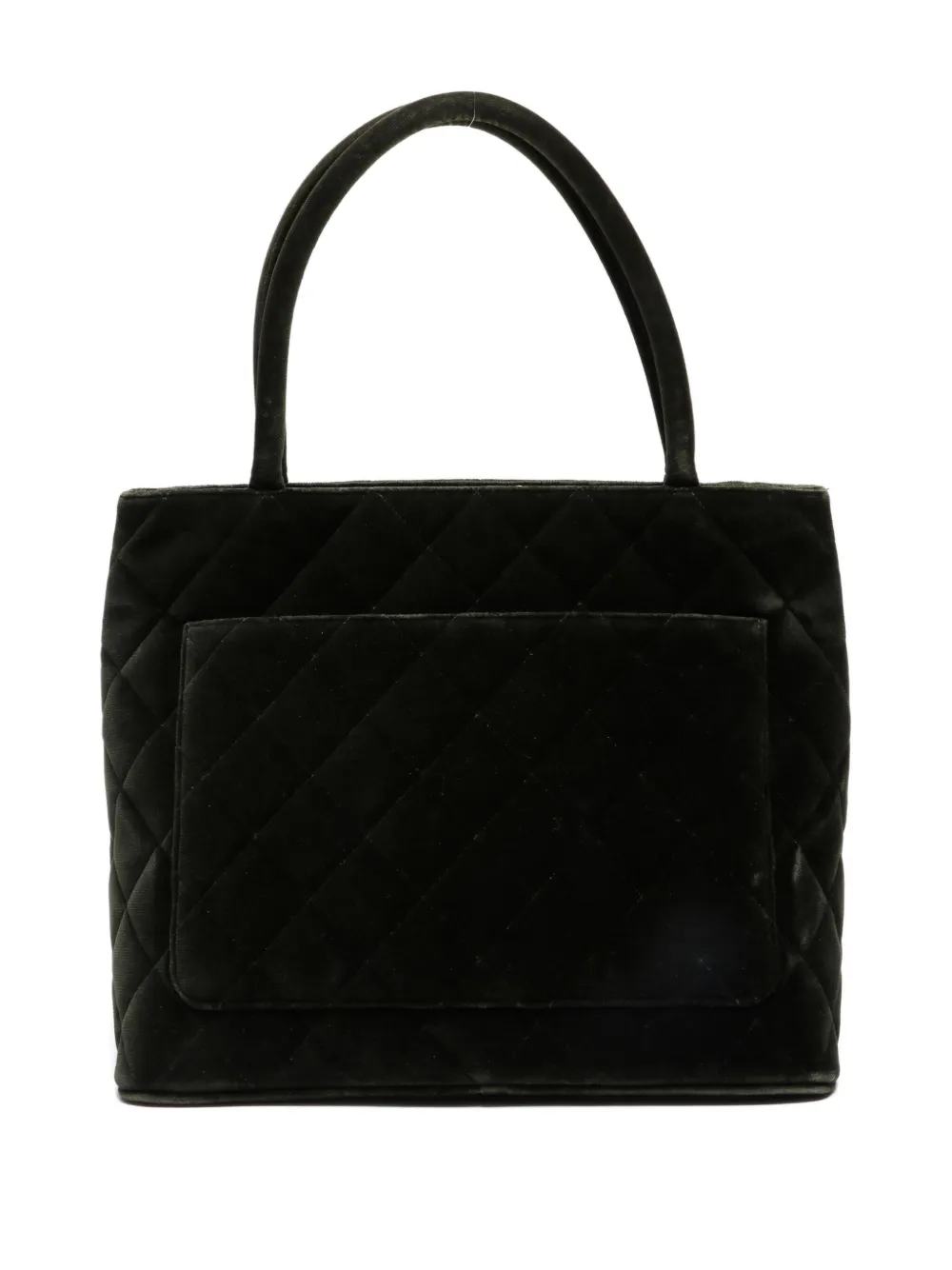 Pre-owned Chanel 1990s Quilted Medallion Tote Bag In Green