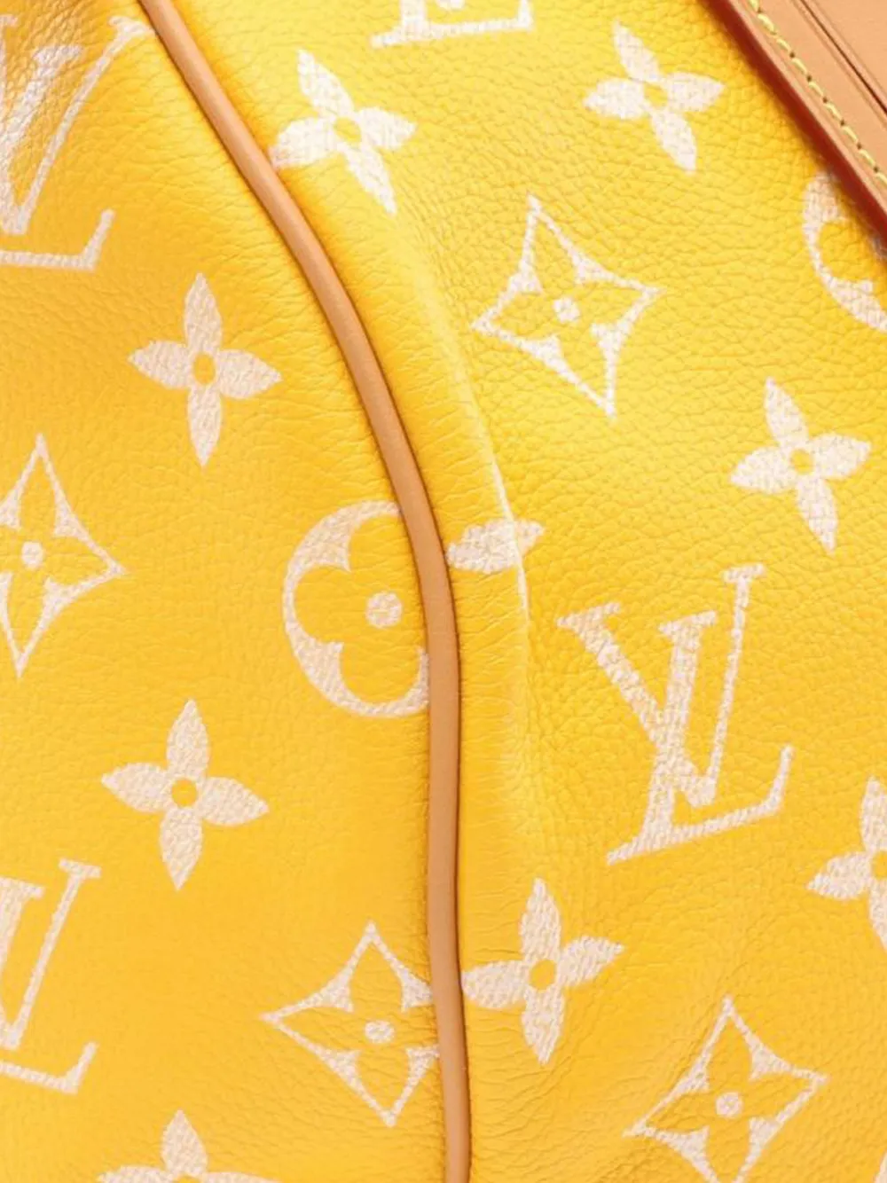 Pre-owned Louis Vuitton 2021-2025 Monogram Speedy P9 Bandouliere 40 Satchel In Yellow