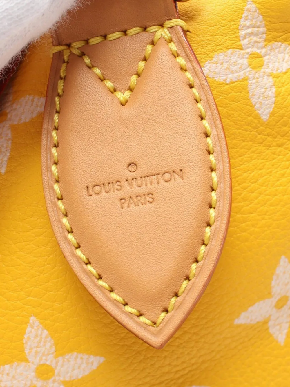 Pre-owned Louis Vuitton 2021-2025 Monogram Speedy P9 Bandouliere 40 Satchel In Yellow