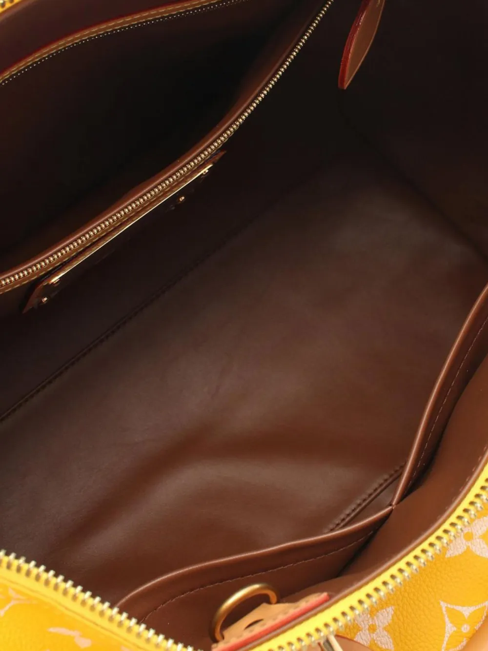 Pre-owned Louis Vuitton 2021-2025 Monogram Speedy P9 Bandouliere 40 Satchel In Yellow