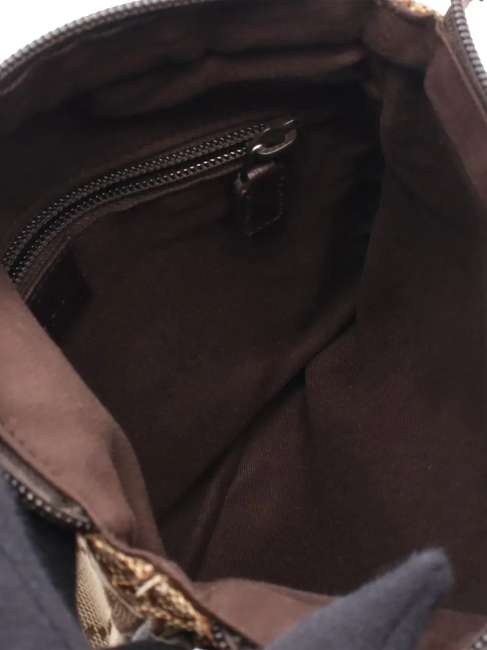 Pre-owned Gucci 2000-2015 Gg Canvas Web Crossbody Bag In Brown