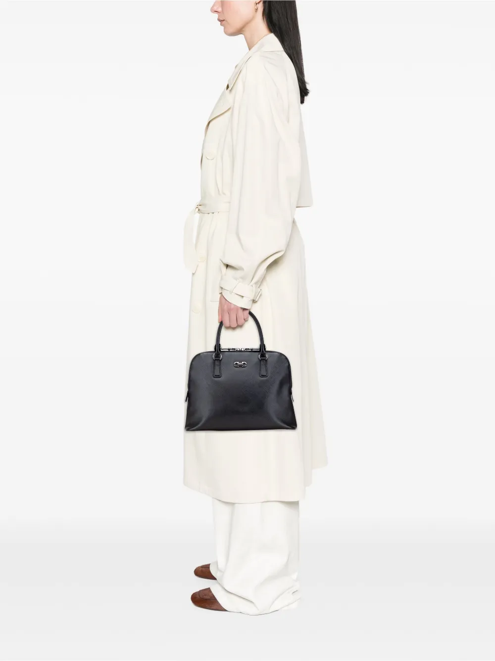 Ferragamo Pre-Owned 2021 Leather Gancini Dome handbag | Pre-Owned | Image 2