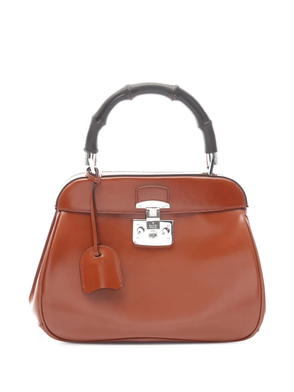Gucci Pre-Owned 2000-2015 ミディアム スムースカーフ バンブーレディ ロック ハンドバッグ - ブラウン Gucci Pre-Owned 2000-2015 ミディアム スムースカーフ バンブーレディ ロック ハンドバッグ - ブラウン