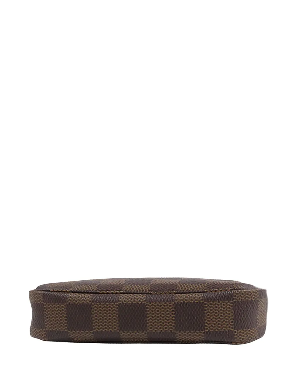 Pre-owned Louis Vuitton 2011 Damier Ebene Mini Pochette Accessoires Handbag In Brown