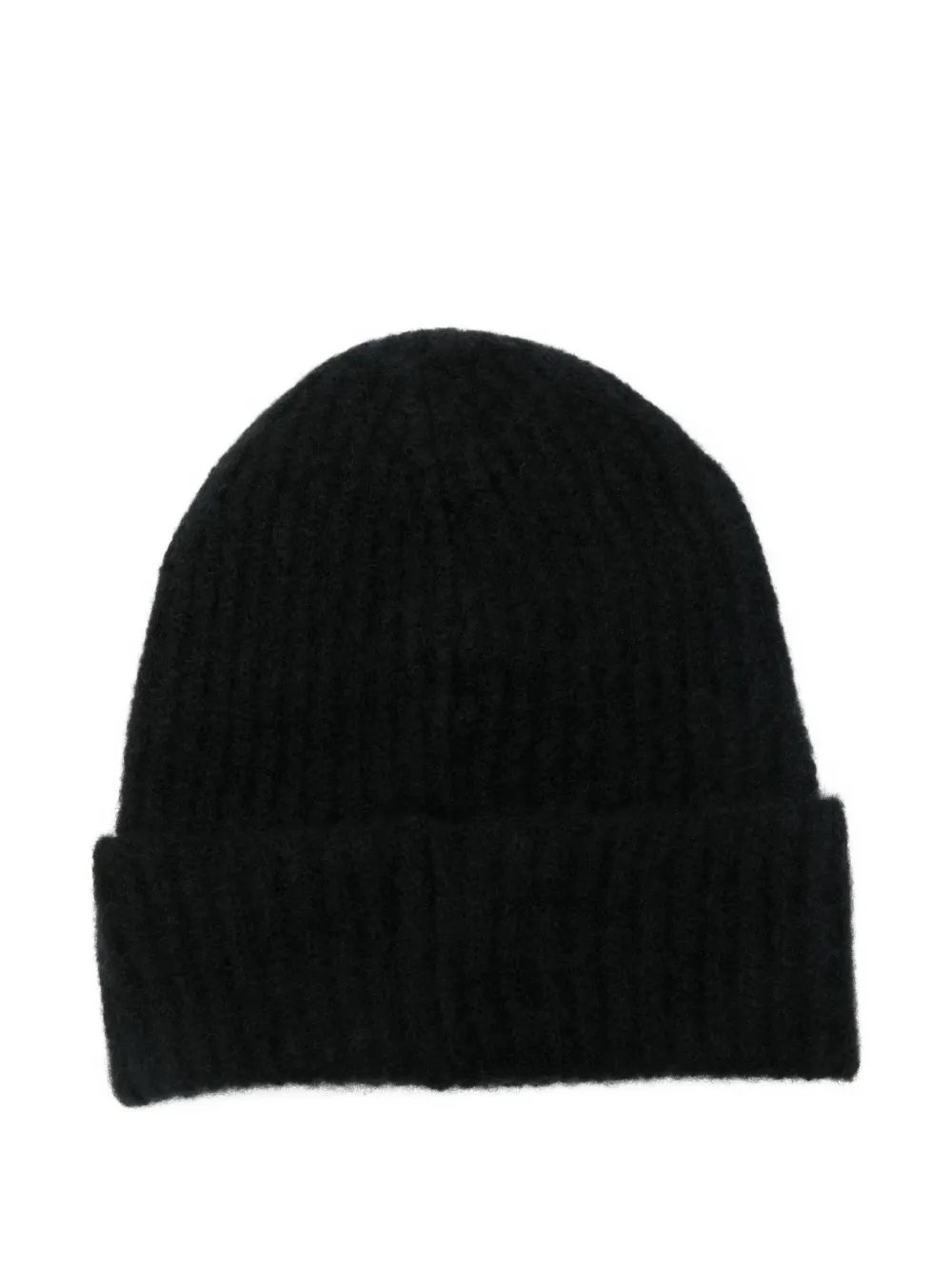 Roberto Collina ribbed beanie - Zwart