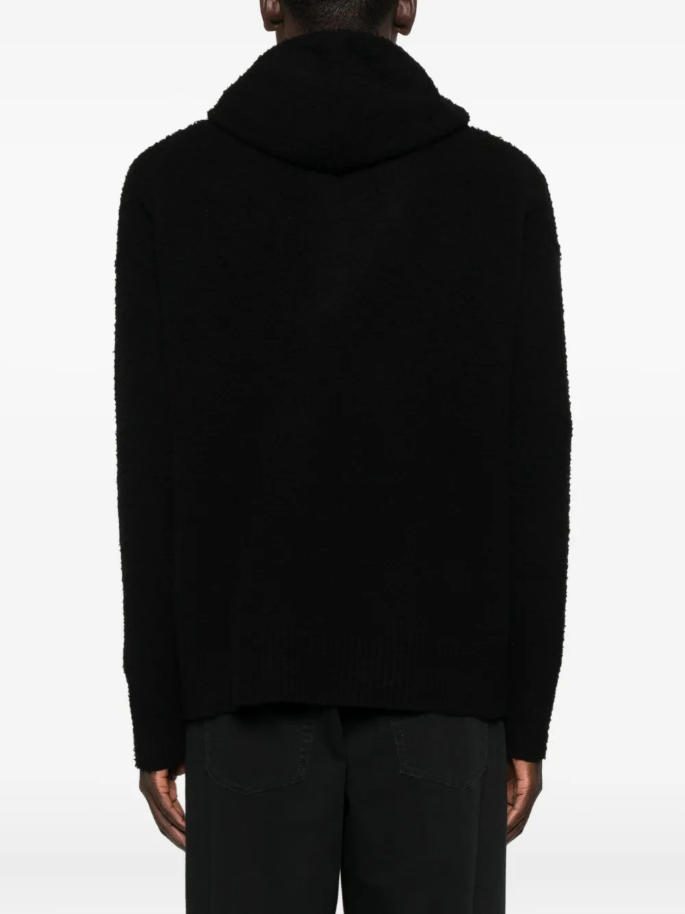 Roberto Collina Hoodie met franje afwerking Zwart