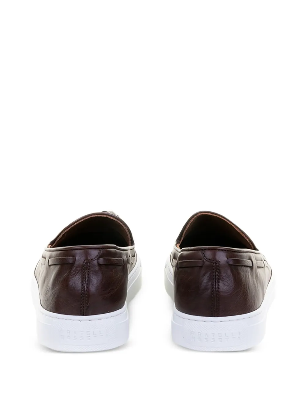 Fratelli Rossetti Leather Moccasin With Tassels And Contrasting Sole In Red