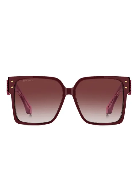 ETRO blossom-embellished square-frame sunglasses
