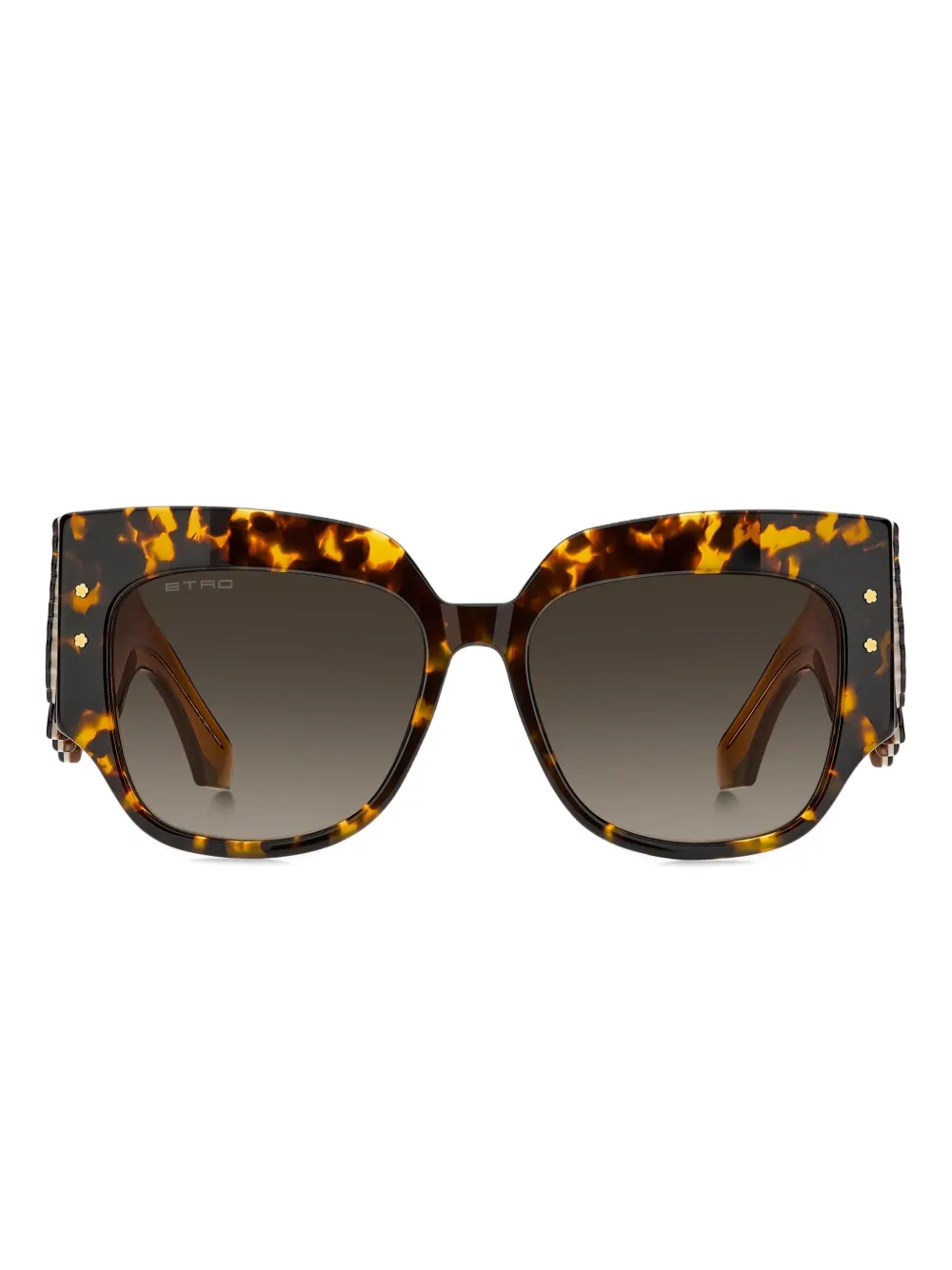 Etro Blossom-embellished Tortoiseshell Sunglasses In Brown