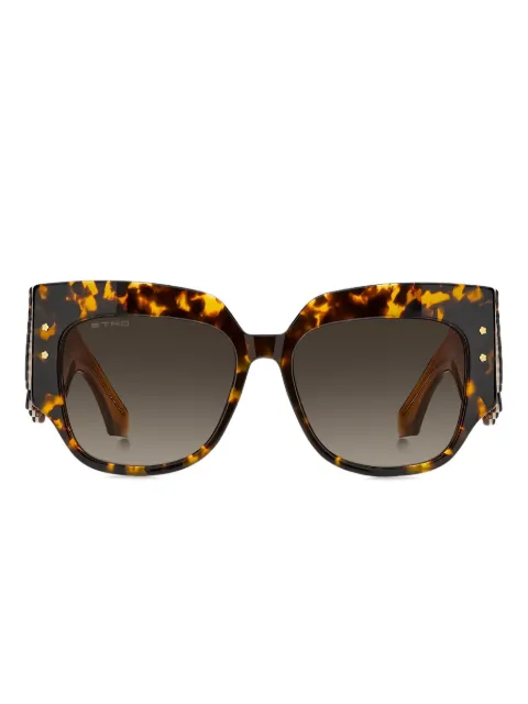 ETRO blossom-embellished tortoiseshell sunglasses