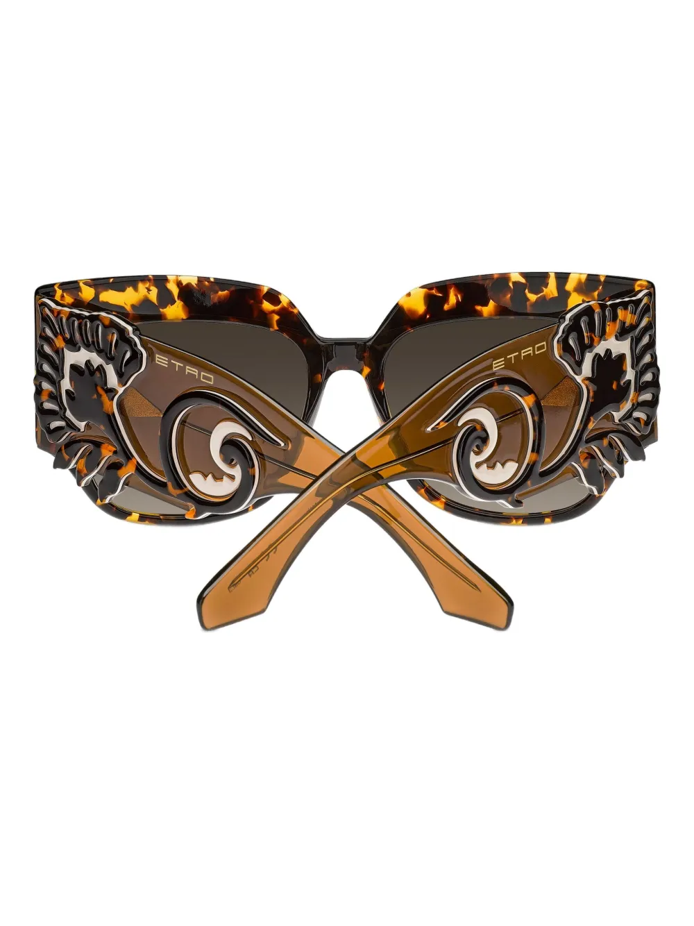 Etro Blossom-embellished Tortoiseshell Sunglasses In Brown