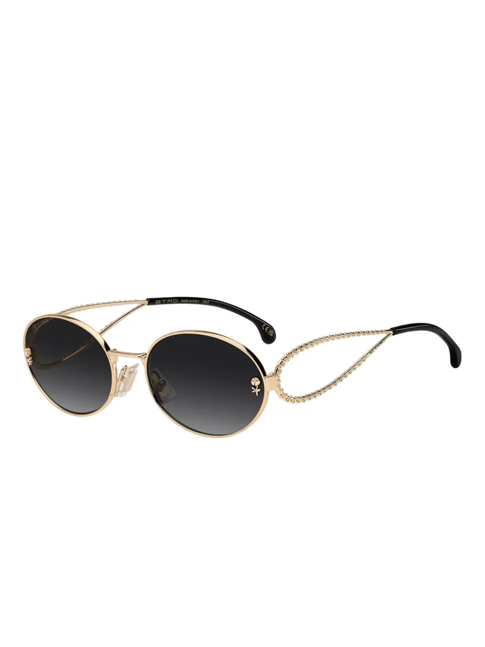 ETRO Zonnebril met rond montuur - Goud