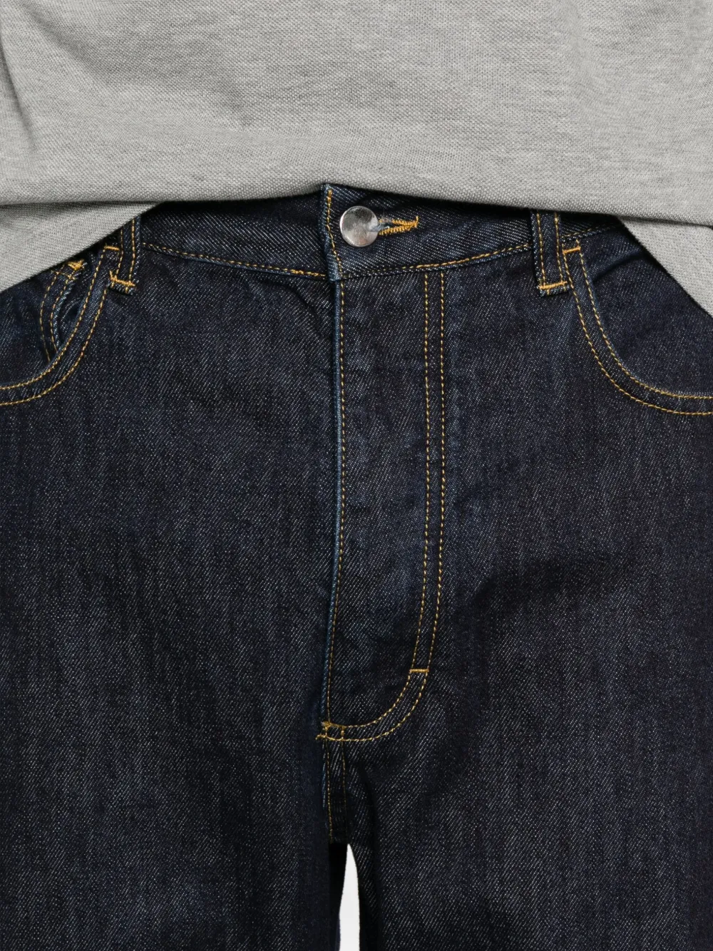 Costumein Jeans met vijf zakken en knoopsluiting Blauw