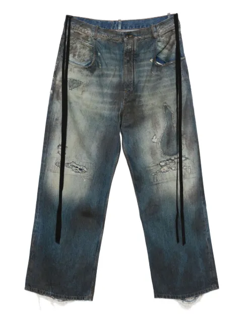 Ann Demeulemeester distressed panelled jeans