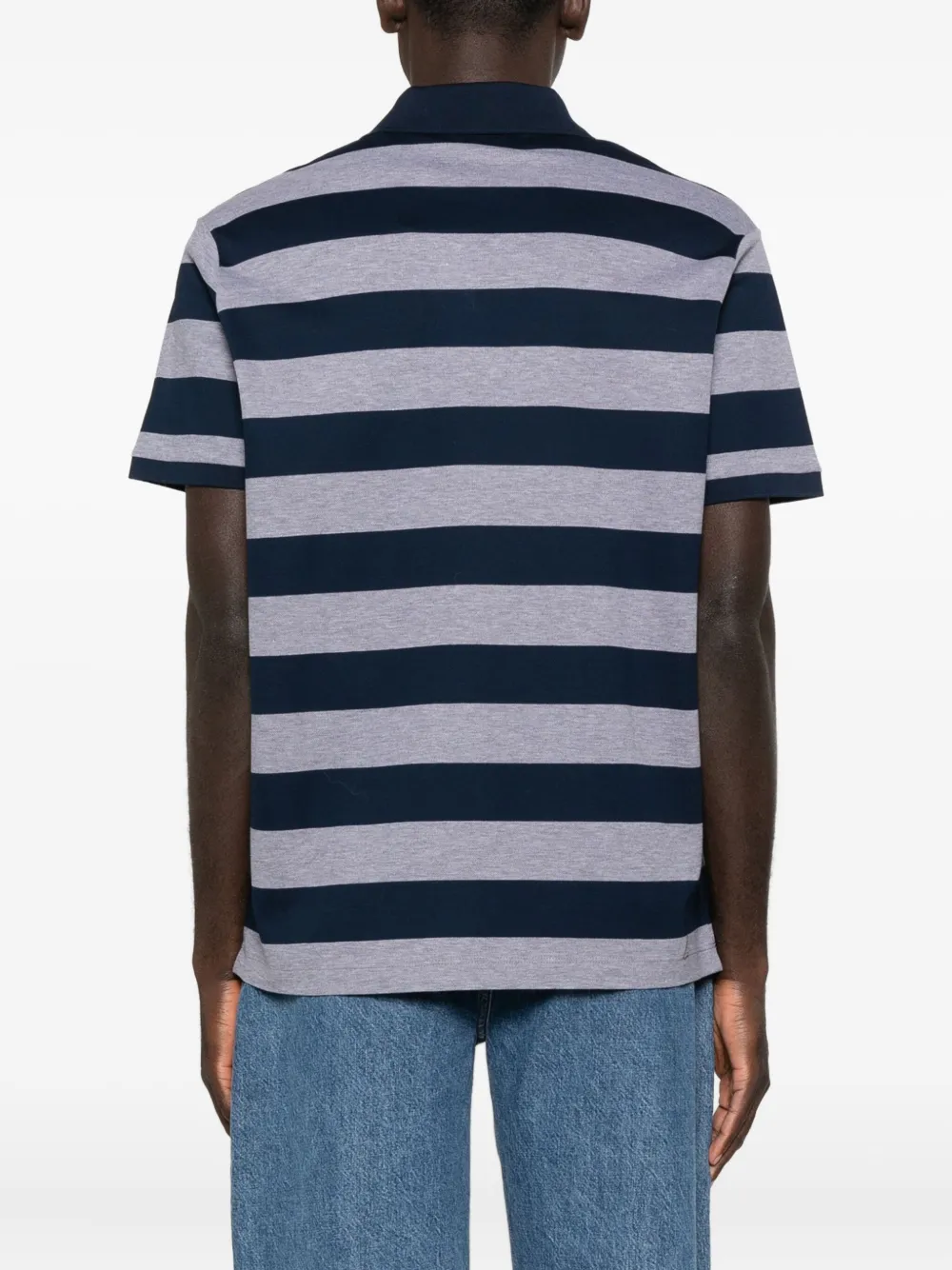 Paul & Shark Striped Polo Shirt In Blue