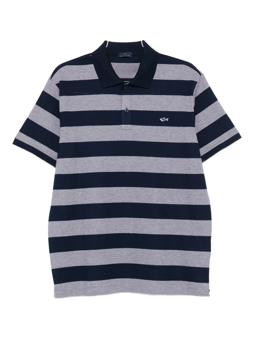 Paul & Shark Striped Polo Shirt In Blue