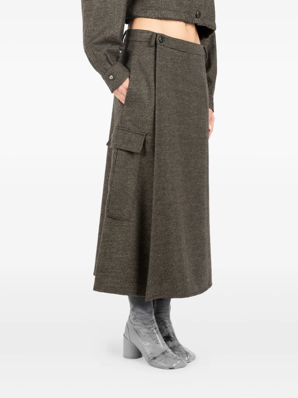 Société Anonyme Pocket-detail Skirt In Brown