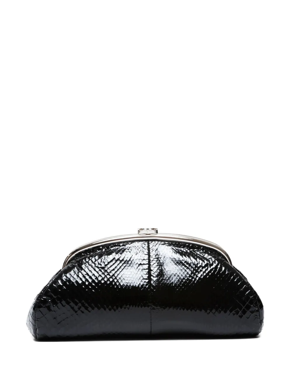 CHANEL Pre-Owned 2008-2009 patent-leather clutch bag - ブラック CHANEL Pre-Owned 2008-2009 patent-leather clutch bag - ブラック