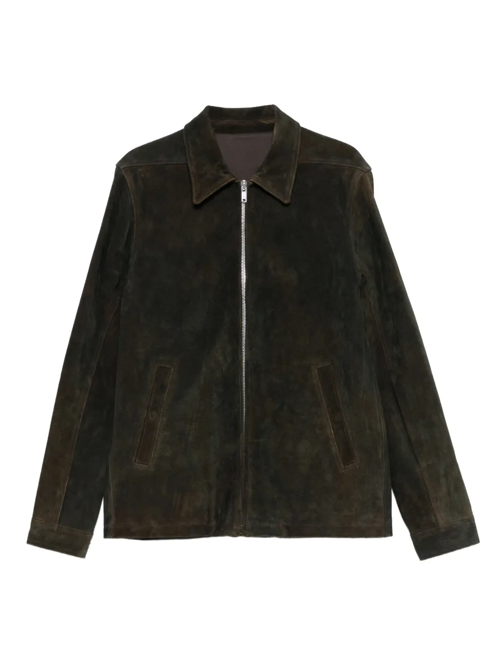 Rick Owens zip-front suede jacket | Brown | Image 1