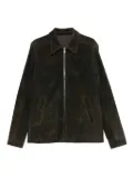 Rick Owens zip-front suede jacket - Brown
