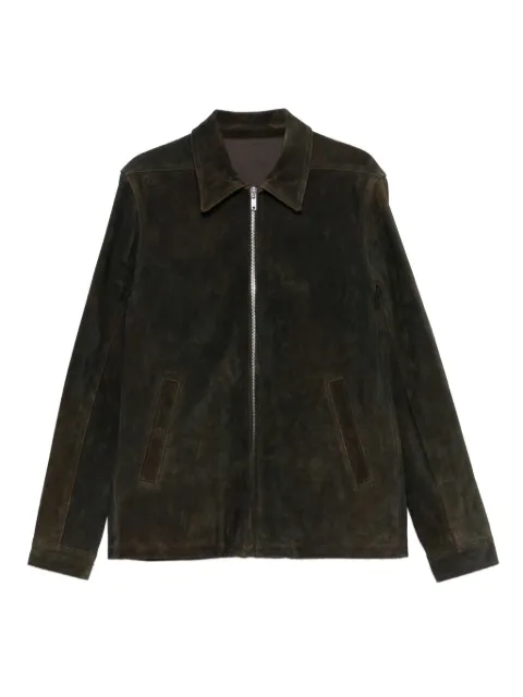 Rick Owens zip-front suede jacket