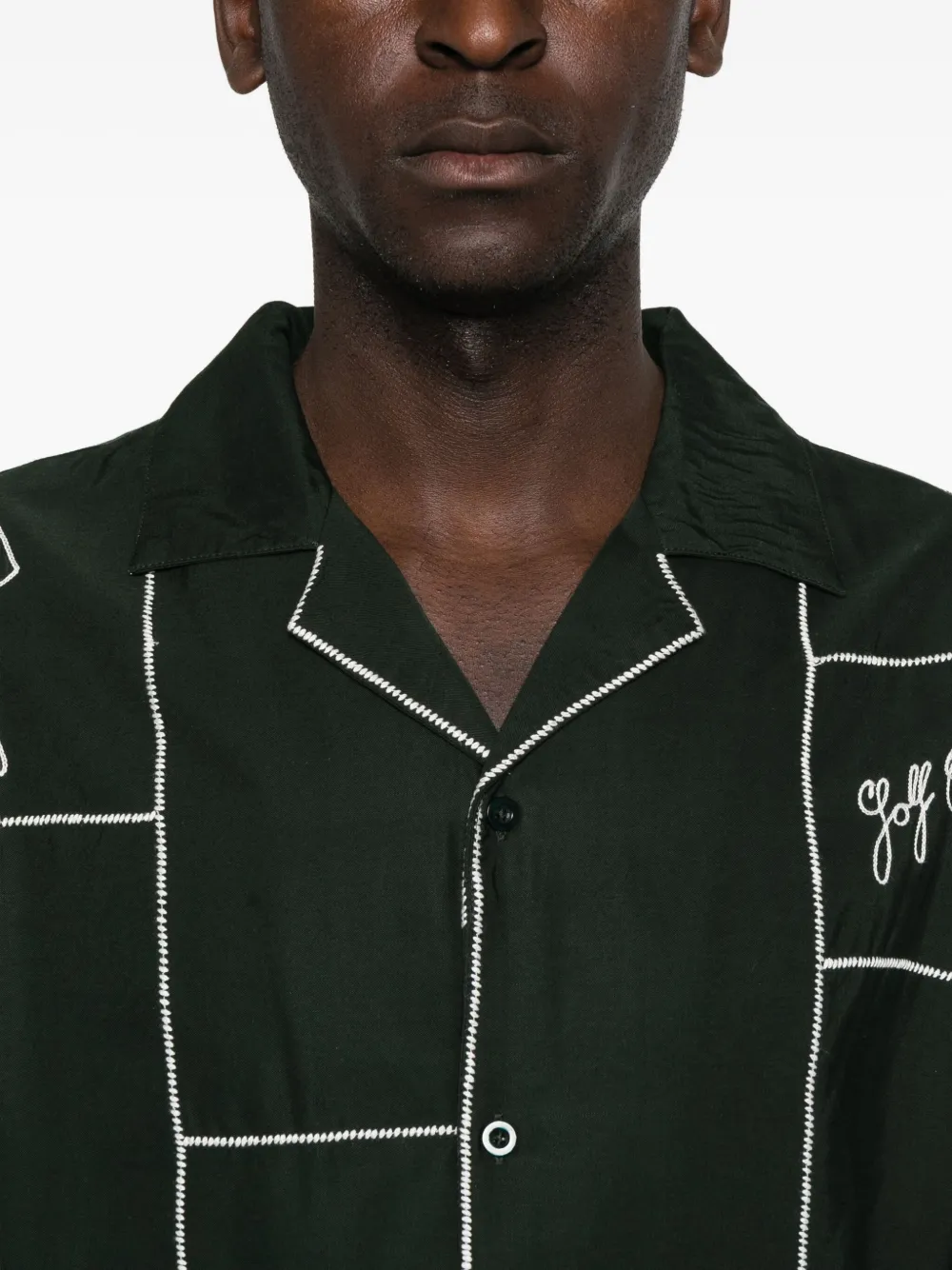 Maison Labiche Riqueti overhemd met geborduurd patroon Groen